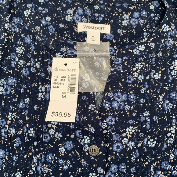 Blue/Navy Floral Shirt - Picture 3 of 3